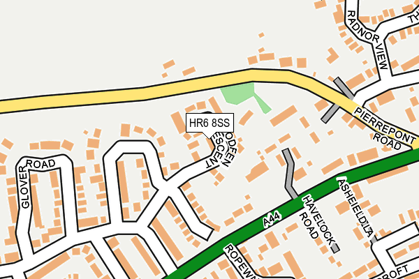 HR6 8SS map - OS OpenMap – Local (Ordnance Survey)