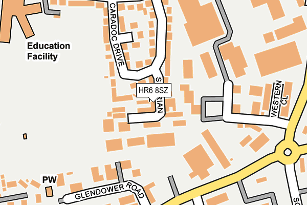 HR6 8SZ map - OS OpenMap – Local (Ordnance Survey)