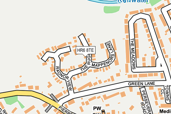 HR6 8TE map - OS OpenMap – Local (Ordnance Survey)