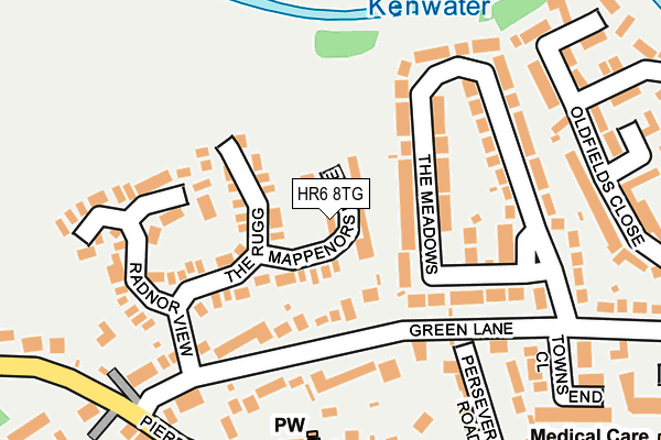 HR6 8TG map - OS OpenMap – Local (Ordnance Survey)