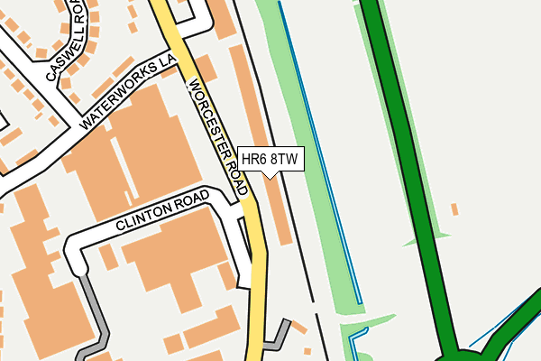 HR6 8TW map - OS OpenMap – Local (Ordnance Survey)