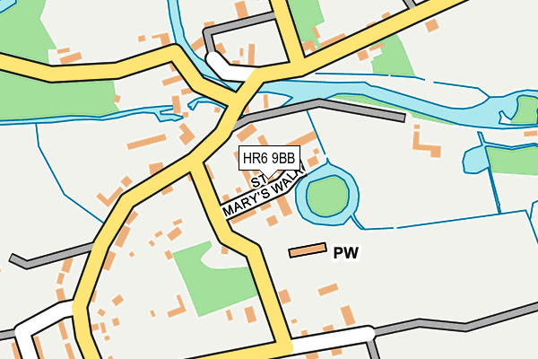 HR6 9BB map - OS OpenMap – Local (Ordnance Survey)