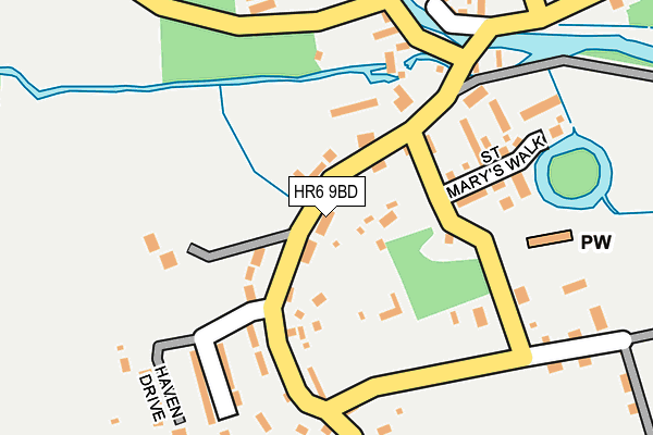 HR6 9BD map - OS OpenMap – Local (Ordnance Survey)