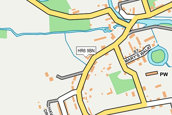 HR6 9BN map - OS OpenMap – Local (Ordnance Survey)