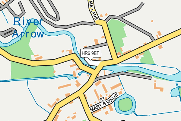 HR6 9BT map - OS OpenMap – Local (Ordnance Survey)
