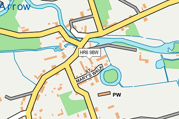 HR6 9BW map - OS OpenMap – Local (Ordnance Survey)