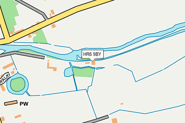 HR6 9BY map - OS OpenMap – Local (Ordnance Survey)