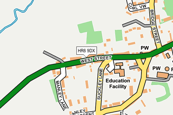 HR6 9DX map - OS OpenMap – Local (Ordnance Survey)