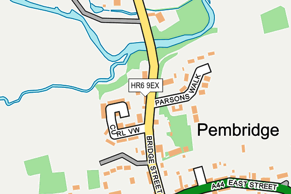 HR6 9EX map - OS OpenMap – Local (Ordnance Survey)