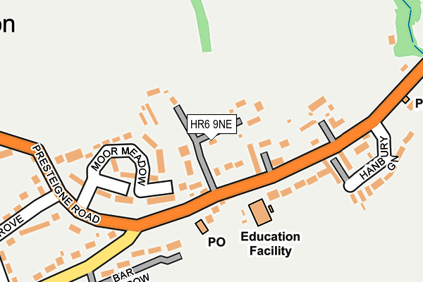 HR6 9NE map - OS OpenMap – Local (Ordnance Survey)