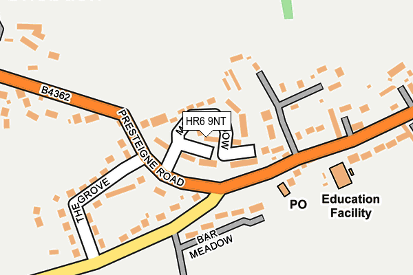 HR6 9NT map - OS OpenMap – Local (Ordnance Survey)