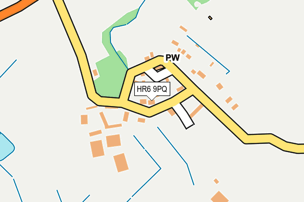 HR6 9PQ map - OS OpenMap – Local (Ordnance Survey)