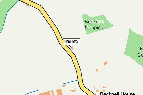 HR6 9PX map - OS OpenMap – Local (Ordnance Survey)