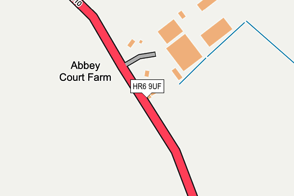 HR6 9UF map - OS OpenMap – Local (Ordnance Survey)