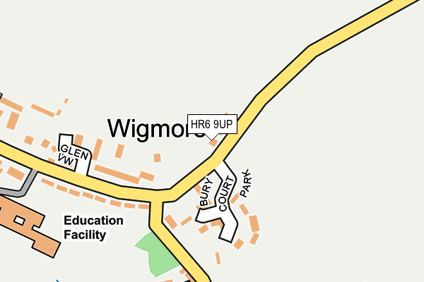 HR6 9UP map - OS OpenMap – Local (Ordnance Survey)