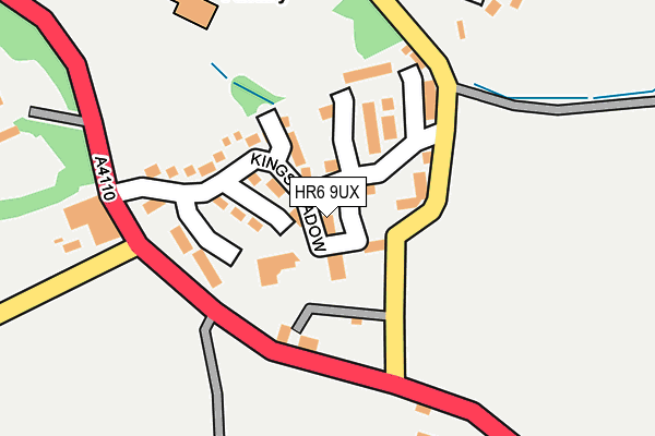 HR6 9UX map - OS OpenMap – Local (Ordnance Survey)