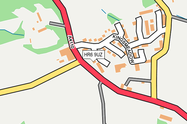 HR6 9UZ map - OS OpenMap – Local (Ordnance Survey)