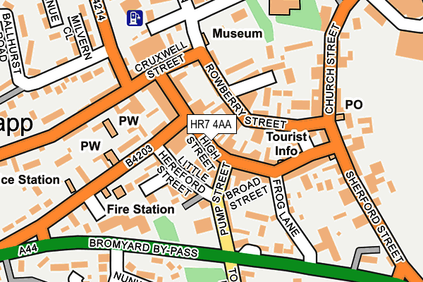 HR7 4AA map - OS OpenMap – Local (Ordnance Survey)