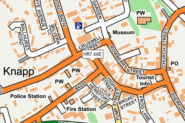 HR7 4AE map - OS OpenMap – Local (Ordnance Survey)