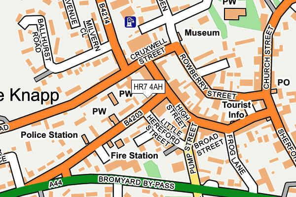HR7 4AH map - OS OpenMap – Local (Ordnance Survey)