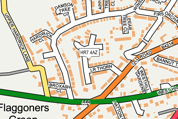 HR7 4AZ map - OS OpenMap – Local (Ordnance Survey)