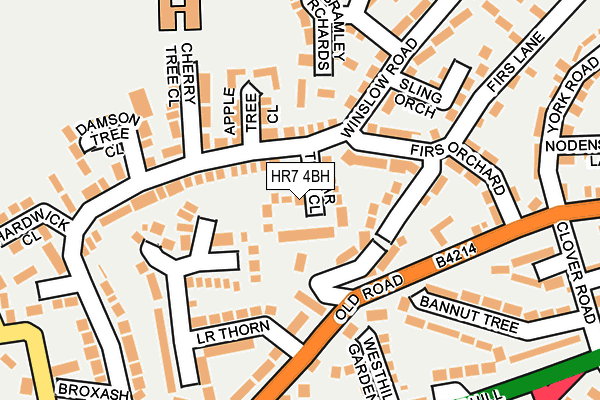HR7 4BH map - OS OpenMap – Local (Ordnance Survey)