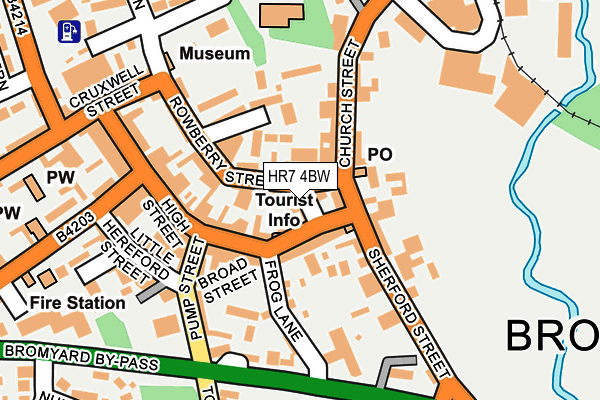 HR7 4BW map - OS OpenMap – Local (Ordnance Survey)