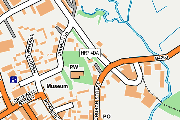 HR7 4DA map - OS OpenMap – Local (Ordnance Survey)