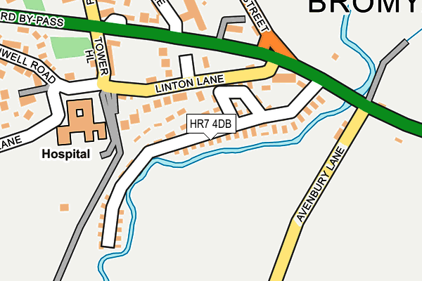HR7 4DB map - OS OpenMap – Local (Ordnance Survey)