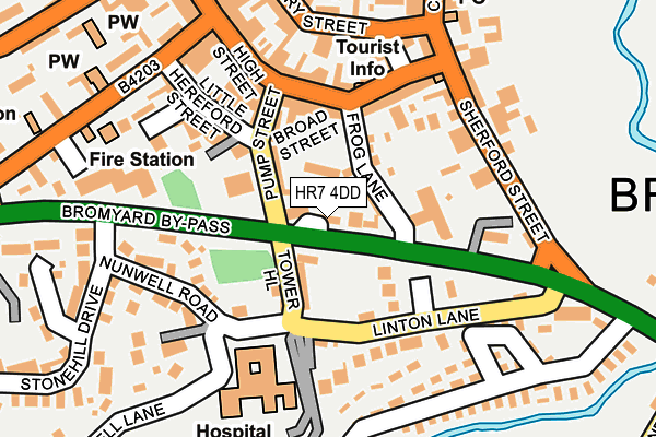 HR7 4DD map - OS OpenMap – Local (Ordnance Survey)