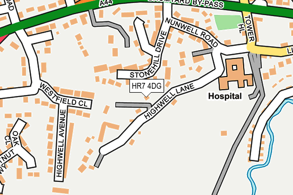 HR7 4DG map - OS OpenMap – Local (Ordnance Survey)