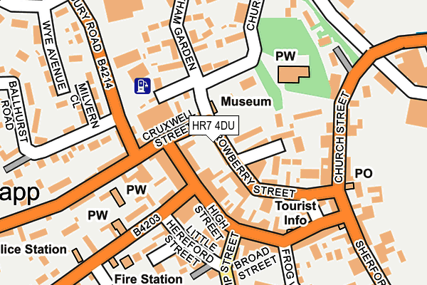HR7 4DU map - OS OpenMap – Local (Ordnance Survey)