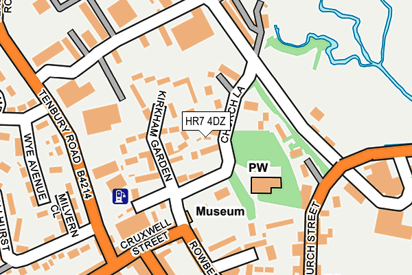 HR7 4DZ map - OS OpenMap – Local (Ordnance Survey)