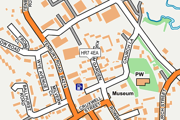 HR7 4EA map - OS OpenMap – Local (Ordnance Survey)
