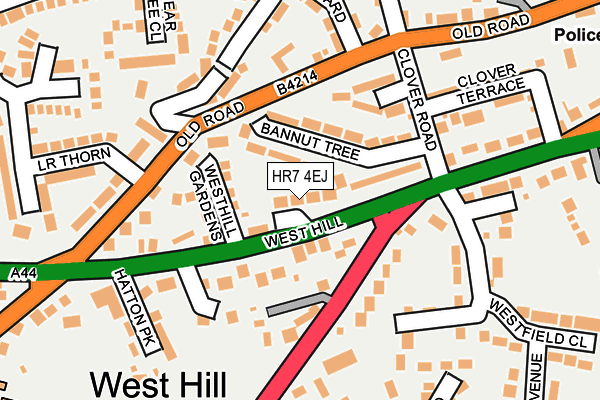 HR7 4EJ map - OS OpenMap – Local (Ordnance Survey)