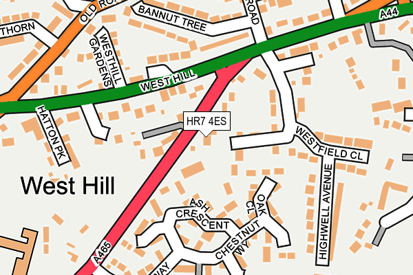 HR7 4ES map - OS OpenMap – Local (Ordnance Survey)