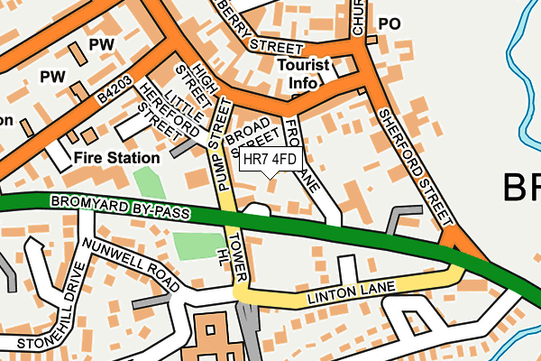 HR7 4FD map - OS OpenMap – Local (Ordnance Survey)