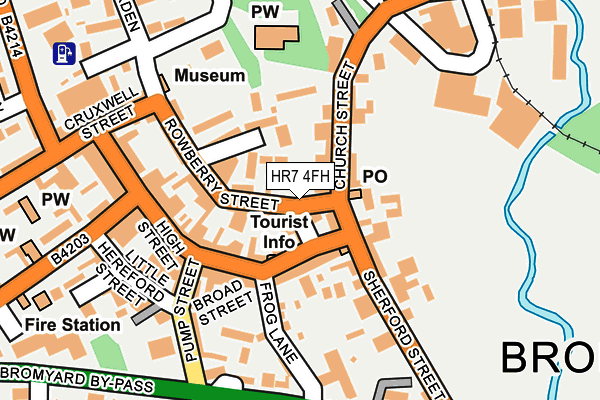 HR7 4FH map - OS OpenMap – Local (Ordnance Survey)