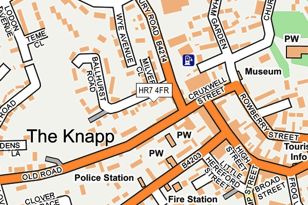 HR7 4FR map - OS OpenMap – Local (Ordnance Survey)