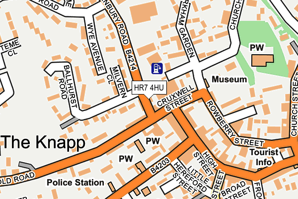 HR7 4HU map - OS OpenMap – Local (Ordnance Survey)