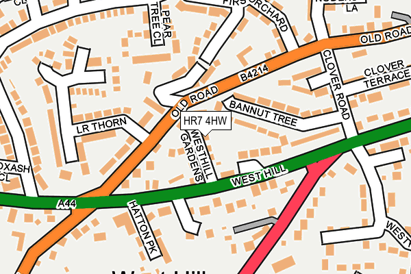 HR7 4HW map - OS OpenMap – Local (Ordnance Survey)