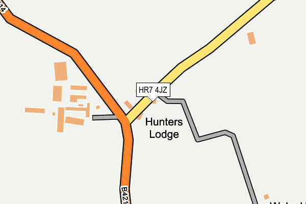 HR7 4JZ map - OS OpenMap – Local (Ordnance Survey)