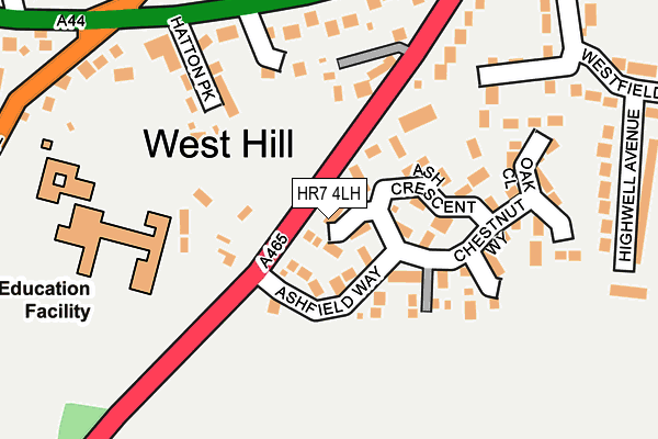 HR7 4LH map - OS OpenMap – Local (Ordnance Survey)