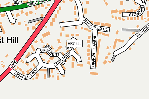 HR7 4LJ map - OS OpenMap – Local (Ordnance Survey)