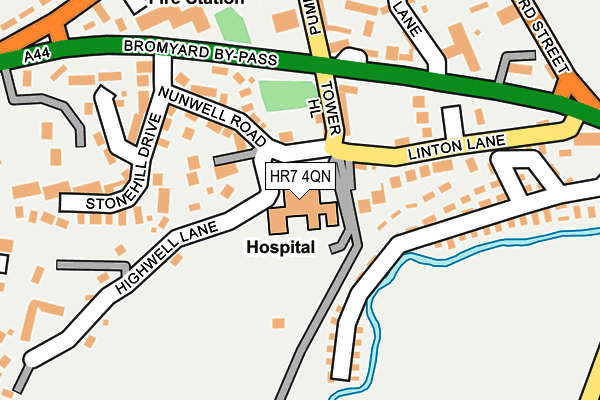 HR7 4QN map - OS OpenMap – Local (Ordnance Survey)