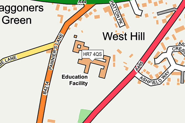 HR7 4QS map - OS OpenMap – Local (Ordnance Survey)