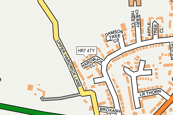 HR7 4TY map - OS OpenMap – Local (Ordnance Survey)