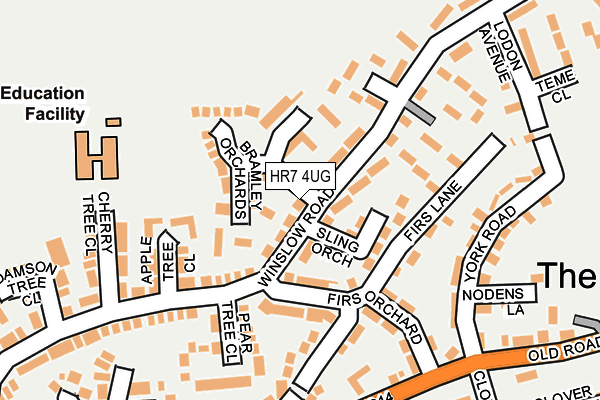HR7 4UG map - OS OpenMap – Local (Ordnance Survey)