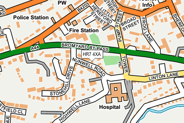 HR7 4XA map - OS OpenMap – Local (Ordnance Survey)