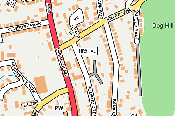 HR8 1AL map - OS OpenMap – Local (Ordnance Survey)